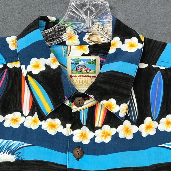 Vtg Kahala Ron Anderson Hawaiian Shirt Men XL Aloha Surf Board Beach Art USA - Picture 5 of 15